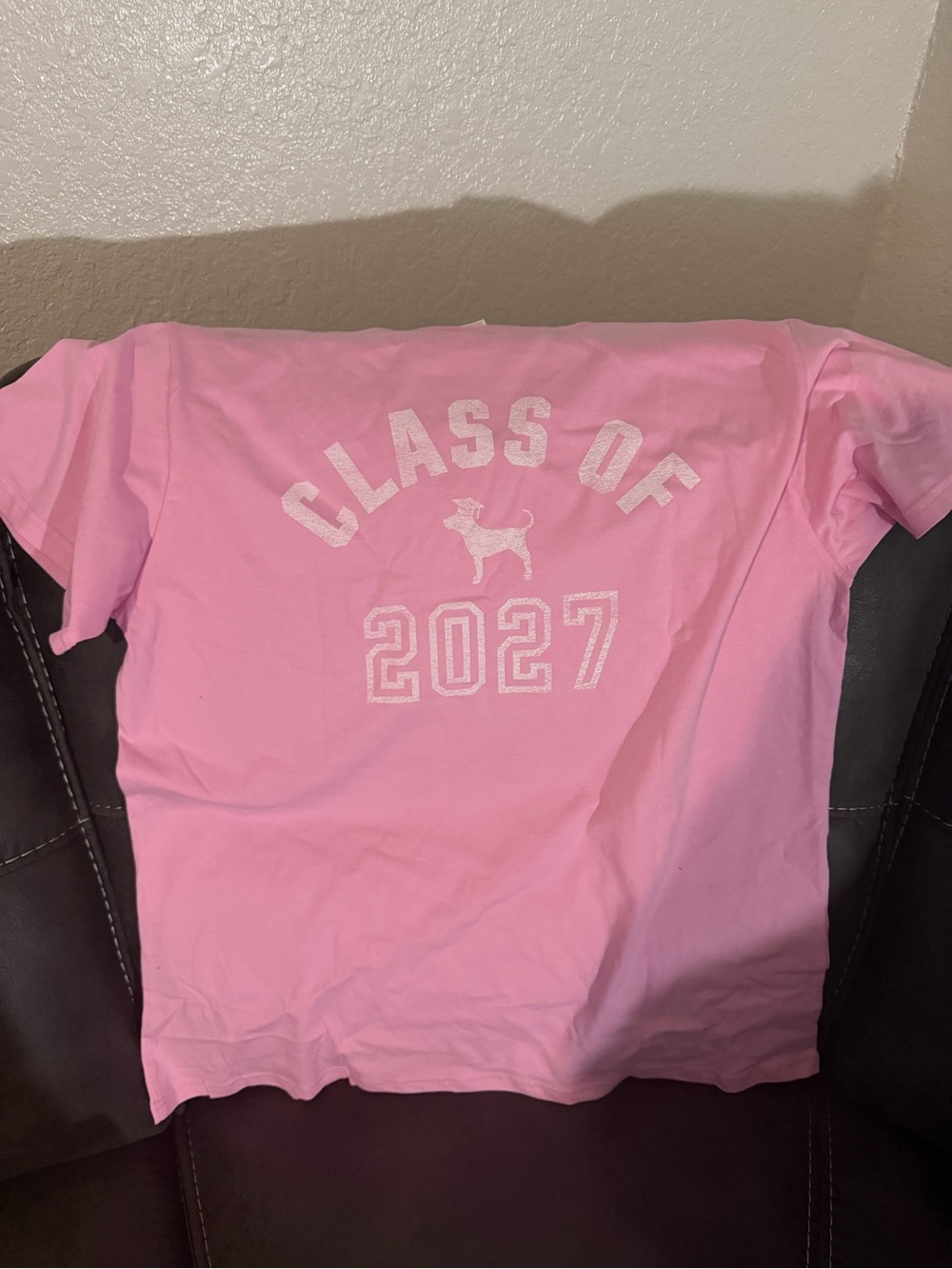 PINK  "Class of 2027" Pink Graphic T‑Shirt